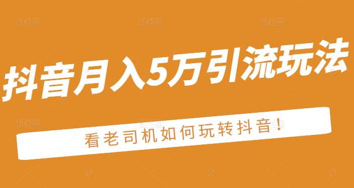 老古董·抖音月入5万引流玩法，看看老司机如何玩转抖音(附赠：抖音另类引流思路)_北创网