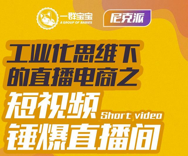 尼克派·工业化思维下的直播电商之短视频锤爆直播间，听话照做执行爆单_北创网