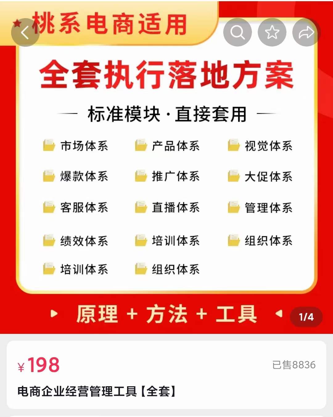 外面卖198·电商企业经营管理工具：全套执行落地方案 标准模块·直接套用_北创网