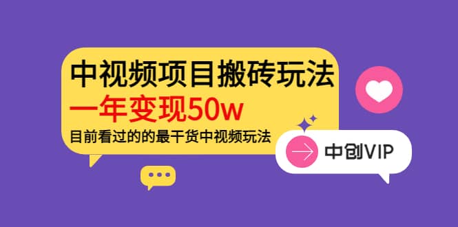 《老吴·中视频项目搬砖玩法，一年变现50w》目前看过的的最干货中视频玩法_北创网