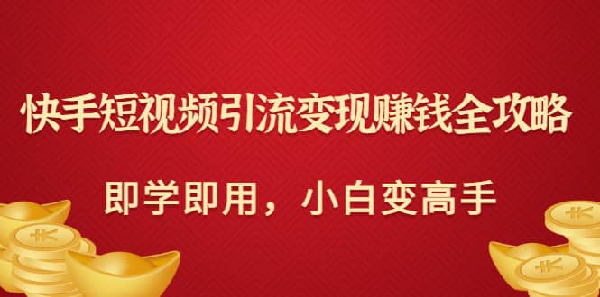 快手短视频引流变现赚钱全攻略：即学即用，小白变高手（价值980元）_北创网