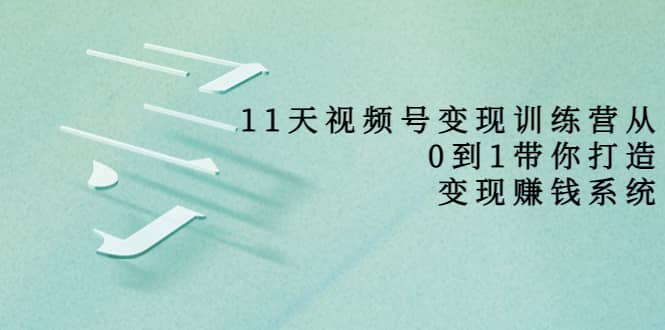 好望角·11天视频号变现训练营，从0到1打造变现赚钱系统（价值398）_北创网