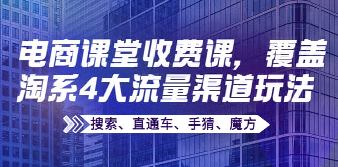 某电商课堂收费课，覆盖淘系4大流量渠道玩法【搜索、直通车、手猜、魔方】_北创网