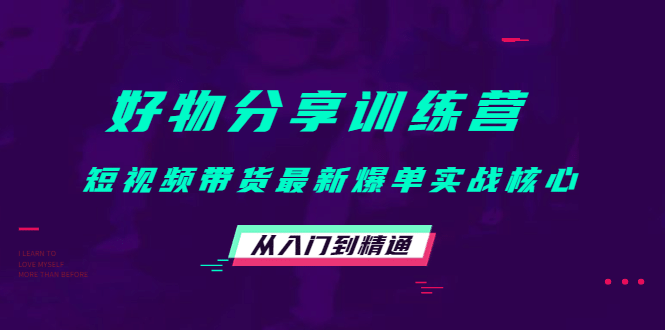 好物分享训练营：短视频带货最新爆单实战核心，从入门到精通_北创网