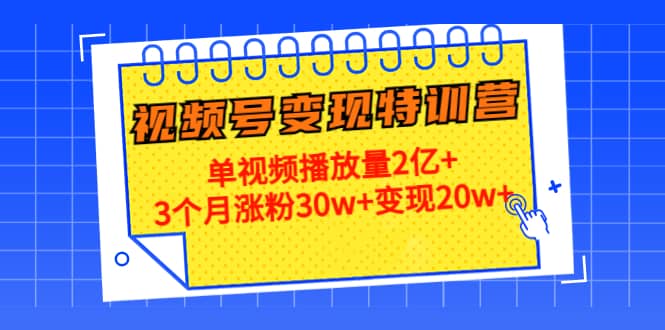 20天视频号变现特训营：单视频播放量2亿_北创网