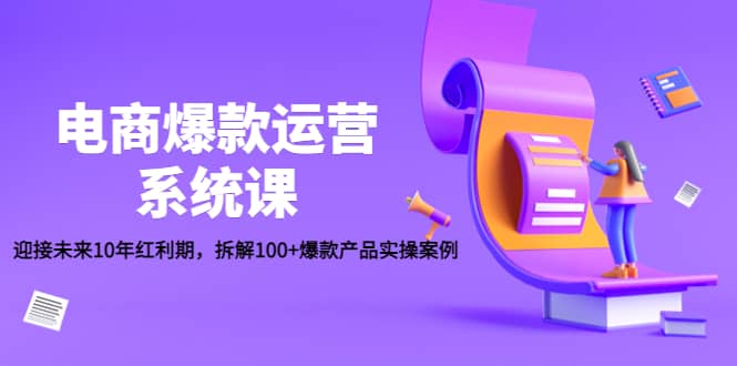 电商爆款运营系统课：迎接未来10年红利期，拆解100 爆款产品实操案例_北创网