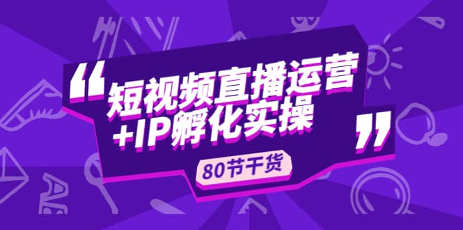 短视频直播运营 IP孵化实战：80节干货实操分享_北创网