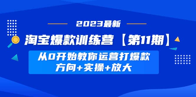 淘宝爆款训练营【第11期】 从0开始教你运营打爆款，方向 实操 放大_北创网