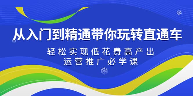 从入门到精通带你玩转直通车：轻松实现低花费高产出，35节运营推广必学课_北创网