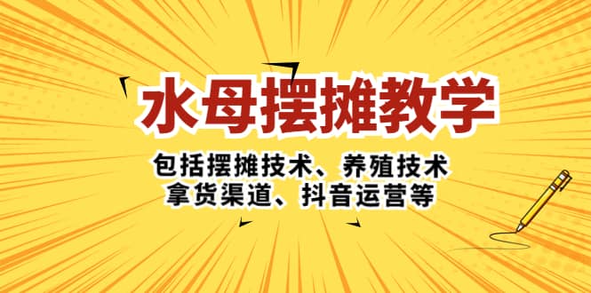 水母·摆摊教学，包括摆摊技术、养殖技术、拿货渠道、抖音运营等_北创网