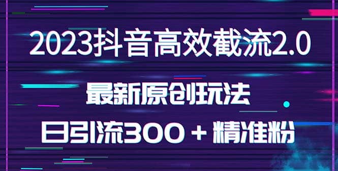 日引300＋创业粉，独家抖音高效截流2.0玩法（价值1280）_北创网