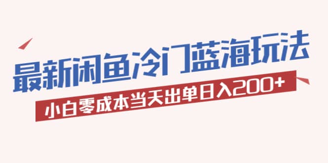 2023最新闲鱼冷门蓝海玩法，小白零成本当天出单日入200_北创网