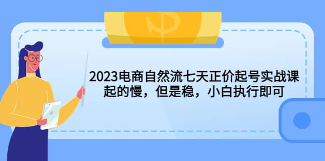 2023电商自然流七天正价起号实战课：起的慢，但是稳，小白执行即可_北创网