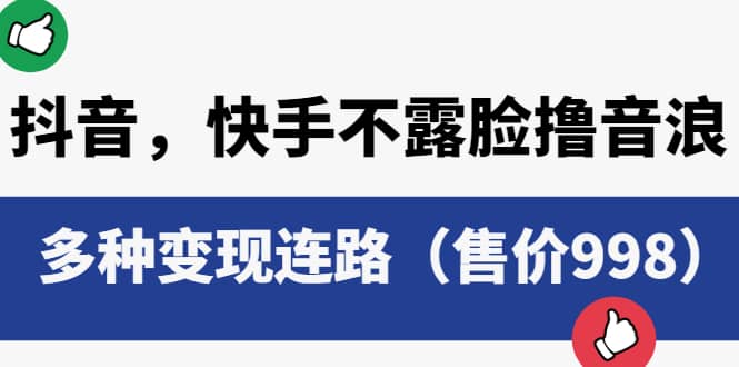 抖音，快手不露脸撸音浪项目，多种变现连路（售价998）_北创网