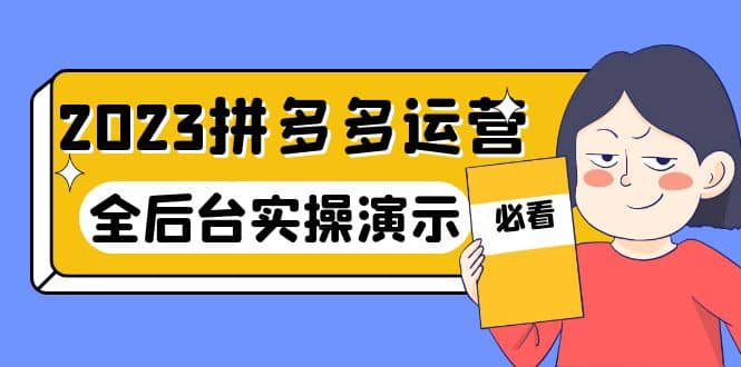 2023拼多多·运营：14节干货实战课，拒绝-口嗨，全后台实操演示_北创网