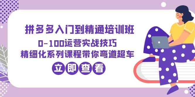 2023拼多多入门到精通培训班：0-100运营实战技巧 精细化系列课带你弯道超车_北创网