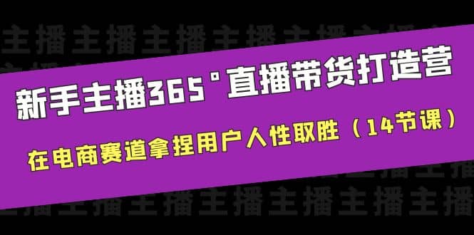 新手主播365°直播带货·打造营，在电商赛道拿捏用户人性取胜（14节课）_北创网