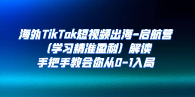 海外TikTok短视频出海-启航营（学习精准盈利）解读，手把手教会你从0-1入局_北创网