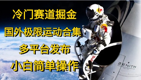 冷门赛道掘金，国外极限运动视频合集，多平台发布，小白简单操作_北创网