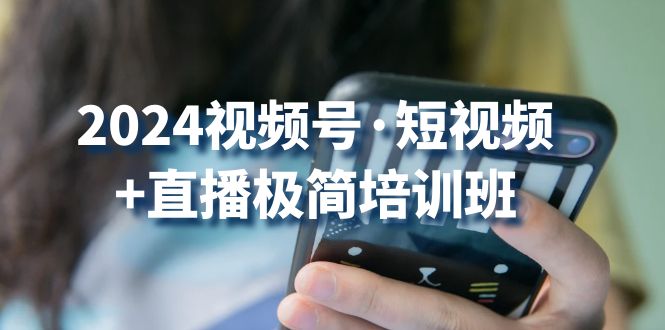 2024视频号·短视频+直播极简培训班：抓住视频号风口，流量红利_北创网