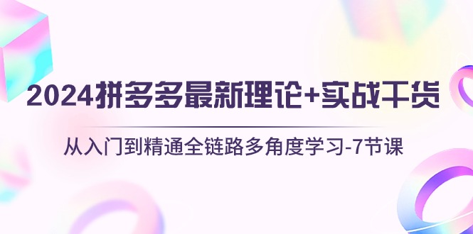 2024拼多多 最新理论+实战干货，从入门到精通全链路多角度学习-7节课_北创网