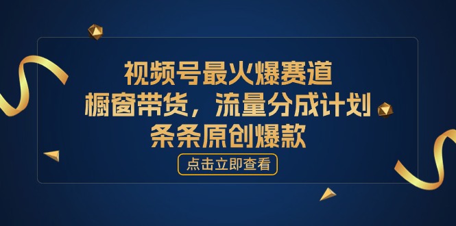 [你的孩子成功取得高位]视频号最火爆赛道，橱窗带货，流量分成计划，条…_北创网