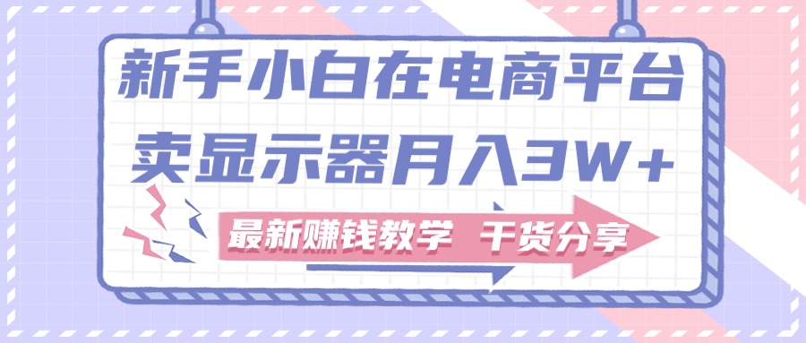 新手小白如何做到在电商平台卖显示器月入3W+，最新赚钱教学干货分享_北创网