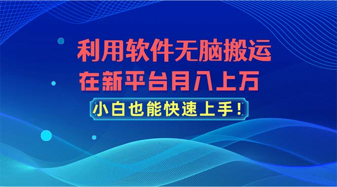 利用软件无脑搬运，在新平台月入上万，小白也能快速上手_北创网