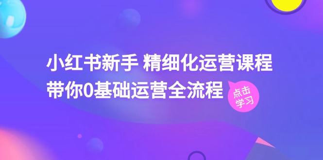 小红书新手 精细化运营课程，带你0基础运营全流程（41节视频课）_北创网