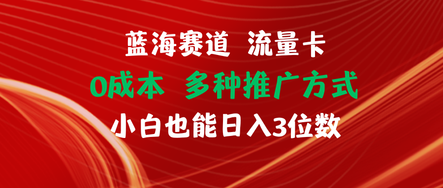 蓝海赛道 流量卡 0成本 小白也能日入三位数_北创网