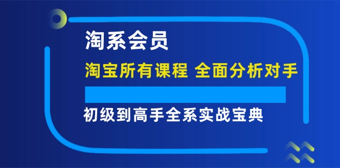 淘系会员【淘宝所有课程，全面分析对手】，初级到高手全系实战宝典_北创网