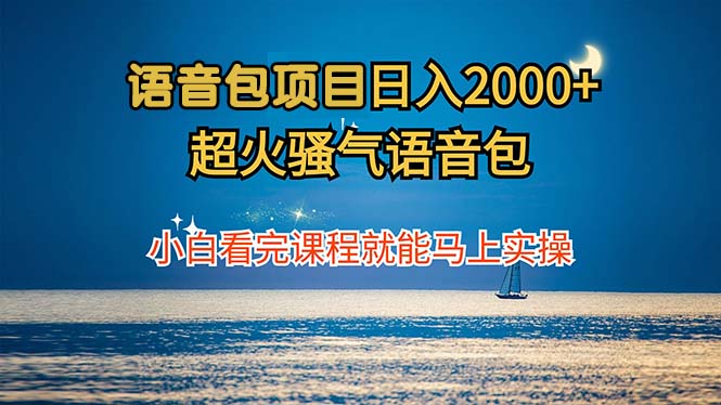 语音包项目 日入2000+ 超火骚气语音包小白看完课程就能马上实操_北创网