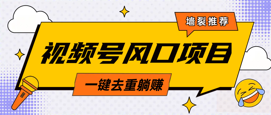 视频号风口蓝海项目，中老年人的流量密码，简单无脑，一键去重，轻松月入过万_北创网