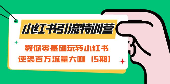 小红书引流特训营-第5期：教你零基础玩转小红书，逆袭百万流量大咖_北创网